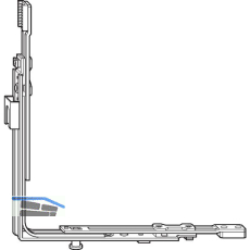 ROTO NT/NX Eckumlenkung Stulp unten 1V-Zapfen f�r 2-flg. Fenster silber