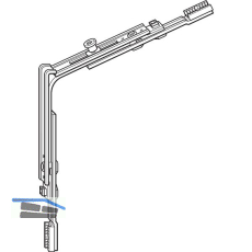 ROTO NT/NX Eckumlenkung f�r Schr�gfenster 1V-Zapfen silber