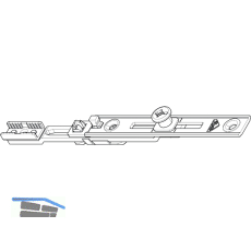 ROTO NT/NX Getriebeanschluss Rundbogenfenster 1V silber