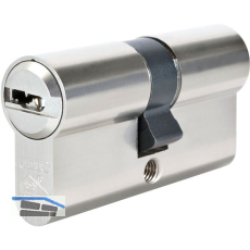 ABUS Einbaudoppelzylinder X12R, gleichsperrend, 30/35, vernickelt matt