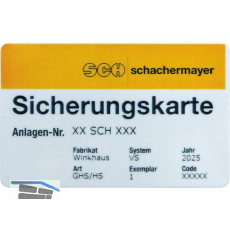 Sicherungskarte Zweitschrift Eigenprofil WINKHAUS/DORMAKABA/ABUS