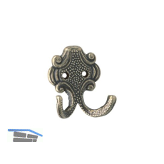 Mantelhaken Kufstein Breite 61 mm, H�he 66 mm,Zinkdruckguss altmessing br�niert