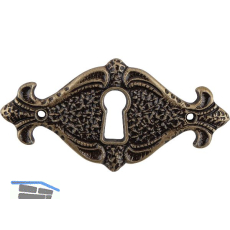 Schl�sselschild Faial Breite 78 mm, H�he 38 mm, ZN altmessing br�niert