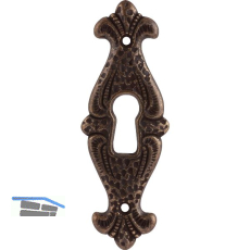 Schl�sselschild Faial Breite 25 mm, H�he 70 mm, ZN altmessing br�niert