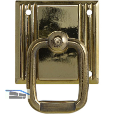 H�ngegriff Landhausstil klein quadratisch, Messing poliert