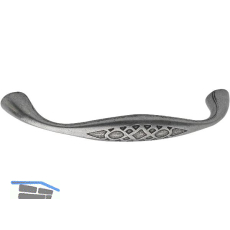 Griff Djerba LA 128 mm, Breite 147 mm, Zinkdruckguss verzinnt antik