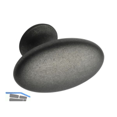M�belknopf Oval Simple B 60 mm, H 35 mm, Zinkdruckguss antik grau