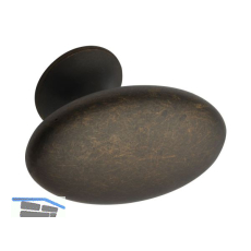 M�belknopf Oval Simple B 60 mm, H 35 mm, Zinkdruckguss antik braun