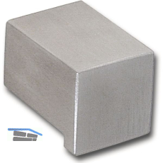 Knopf Europa Breite 19 mm, Tiefe 25 mm, Edelstahl geb�rstet