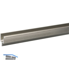 Griffleiste Wall Up L�nge 2000 mm, abl�ngbar, Aluminium Edelstahl Effekt