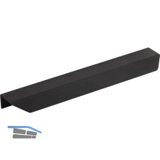 Griffleiste Blaze 2 LA 2x80, L�nge 200 mm, Aluminium schwarz matt geb�rstet