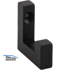 Mantelhaken Ischgl B 10 mm, H 40 mm, Schwarzstahl ge�lt