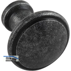 Knopf S�ll � 30 mm, Tiefe 28 mm, Eisen verzinkt schwarz passiviert