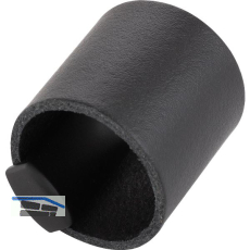 M�belknopf Drum LA 32, Breite 40 mm, Leder/ZN schwarz/schwarz matt