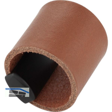 M�belknopf Drum LA 32, Breite 40 mm, Leder/ZN cognac/schwarz matt