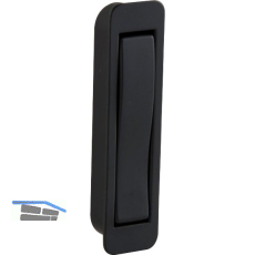 Klapphaken Pepea zum Einlassen - 1 Haken, H�he 80 mm, ZN schwarz lackiert