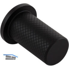 M�belknopf Harlequin � 17 , Tiefe 33 mm, Edelstahl ger�ndelt schwarz