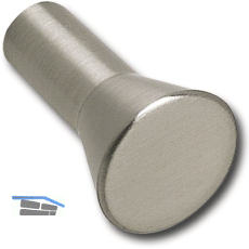 Knopf Karme � 15 mm, Tiefe 24 mm, ZN Edelstahl Effekt