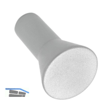 Knopf Karme � 15 mm, Tiefe 24 mm, ZN alufarbig