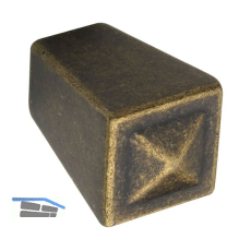 Knopf Atlanta Breite 18 mm, Tiefe 27 mm, ZN altmessing br�niert