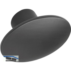 M�belknopf Dome 50x36 mm, Zinkdruckguss schwarz matt