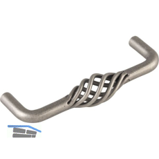Griff Cage LA 96 mm, Breite 104 mm, Stahl altzinn antik