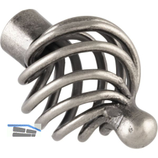 Knopf Cage � 34 mm, Tiefe 50 mm, Stahl altzinn antik
