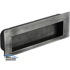 Muschelgriff Nicola B 112,Einlassma� 106,5 x 31 mm,ZN eisenf�rbig geb�rstet matt