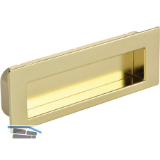 Muschelgriff Nicola B 112, Einlassma� 106,5 x 31 mm, ZN vermessingt poliert