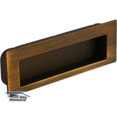 Muschelgriff Nicola B 112,Einlassma� 106,5 x 31 mm,ZN Messing schwarz geb�rstet