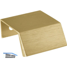 Griffleiste Bench LA 20, L�nge 40 mm, Aluminium Messing matt geb�rstet