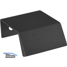 Griffleiste Bench LA 20, L�nge 40 mm, Aluminium schwarz matt geb�rstet