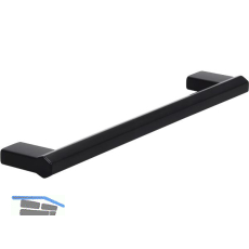 Griff Baris LA 160 mm, Breite 176 mm, Zinkdruckguss schwarz matt