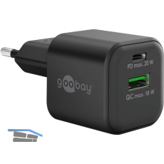 Steckernetzteil Nano USB-A/C max. 20W Schwarz