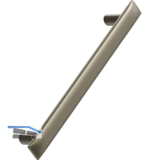 M�belgriff Flow Breite 196 mm, LA 160 mm, Zinkdruckguss, Messing geb�rstet