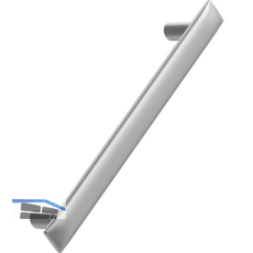 M�belgriff Flow Breite 196 mm, LA 160 mm, Zinkdruckguss, Edelstahl Effekt