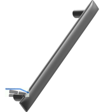 M�belgriff Flow Breite 196 mm, LA 160 mm, Zinkdruckguss, gun-metal