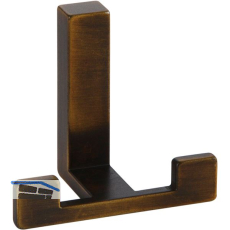 Mantelhaken Doradus 1 Breite 70 mm, H�he 61 mm, ZN Messing schwarz geb�rstet