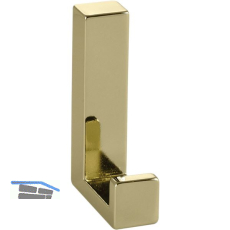 Mantelhaken Doradus 2 Breite 15 mm, H�he 61 mm, ZN vermessingt poliert