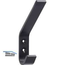 Huthaken Neso Breite 19 mm, H�he 118 mm, Aluminium schwarz matt