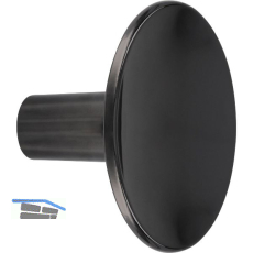 Knopf Nais � 38 mm, Tiefe 26 mm, Zinkdruckguss schwarz matt