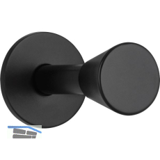 Mantelhaken Nape Platte � 25 mm, Tiefe 44 mm, Zinkdruckguss schwarz matt