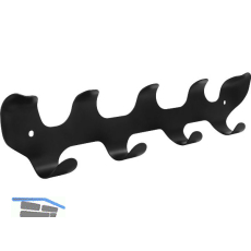 Hakenleiste Verto zu Akustikpaneel mit 5 Haken, Stahl schwarz matt