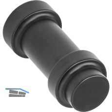 M�belknopf Pillar � 11,4, Zinkkdruckguss schwarz matt