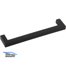 M�belgriff Ischgl LA 96 mm, Breite 108 mm, Schwarzstahl ge�lt