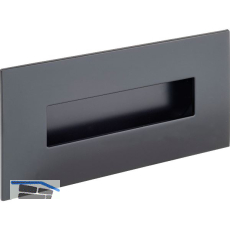 Muschelgriff Geometric rechteckig 155 x 73 mm, ZN schwarz matt lackiert