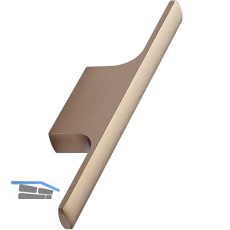 M�belgriff Tau Breite 126 mm, Aluminium Messing geb�rstet