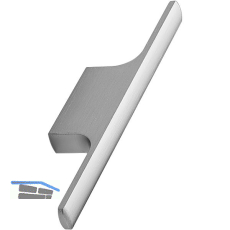 M�belgriff Tau Breite 126 mm, Aluminium Edelstahl Effekt