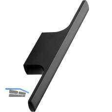M�belgriff Tau Breite 126 mm, Aluminium schwarz matt geb�rstet