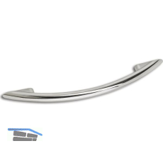 Griff Cardea LA 128 mm, Breite 188 mm, ZN verchromt poliert